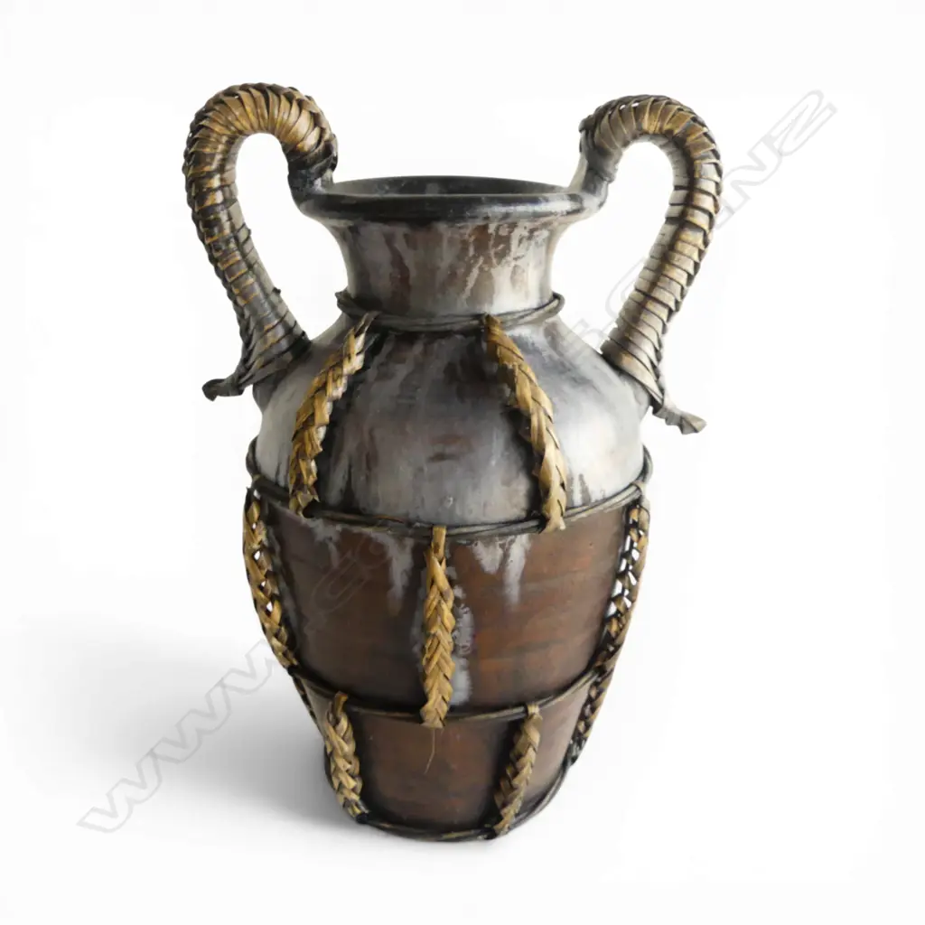 BRAIDED RATTAN AMPHORA, H.380mm Image 1++