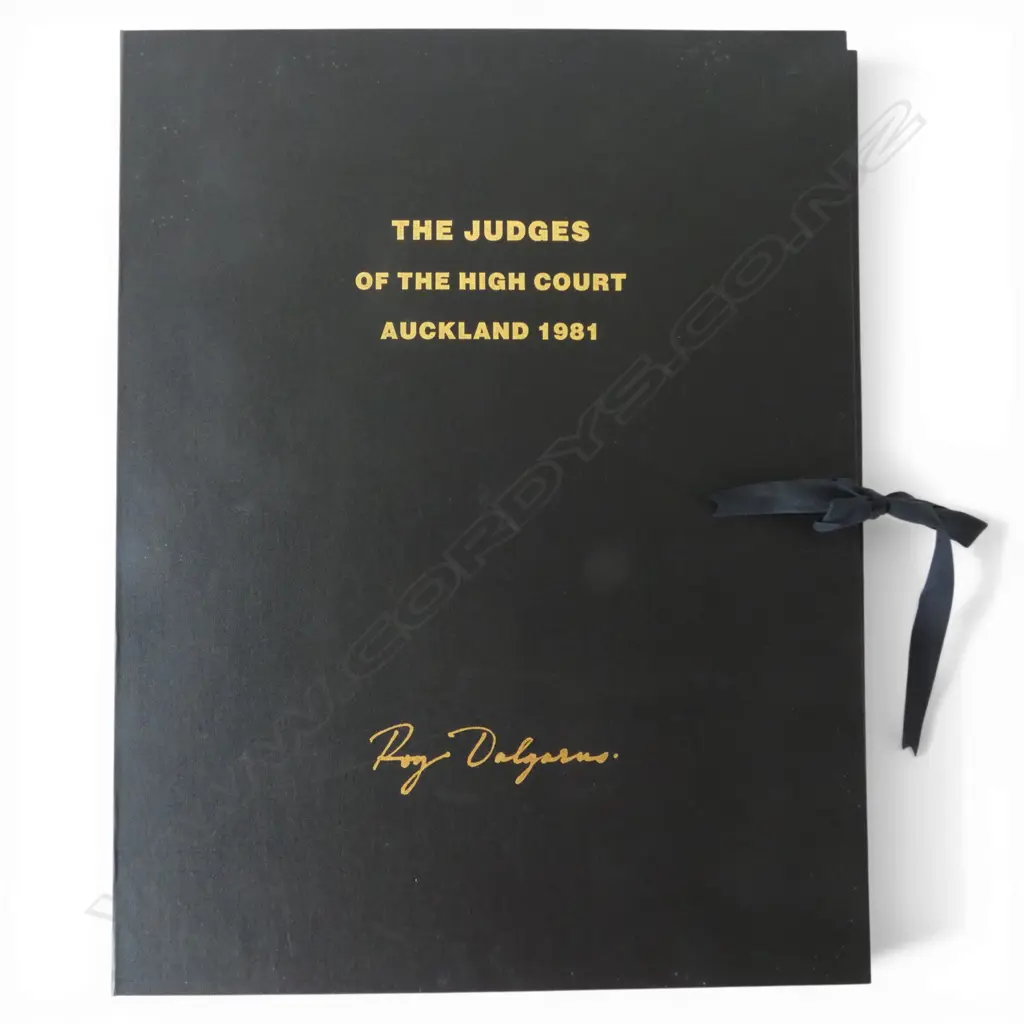 ROY DALGARNO 'THE JUDGES OF THE AUCKLAND HIGH COURT 1981' 10 ENGRAVINGS + COVER SHEET IN FOLIO 81/100 520x400mm... Image 1++