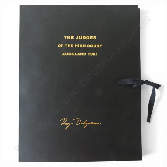 ROY DALGARNO 'THE JUDGES OF THE AUCKLAND HIGH COURT 1981' 10 ENGRAVINGS + COVER SHEET IN FOLIO 81/100 520x400mm...