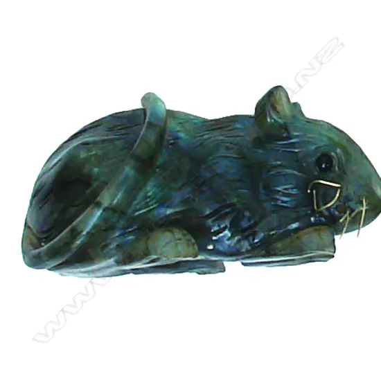 A labradorite carved mouse