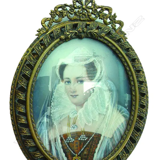 A painted miniature on ivory