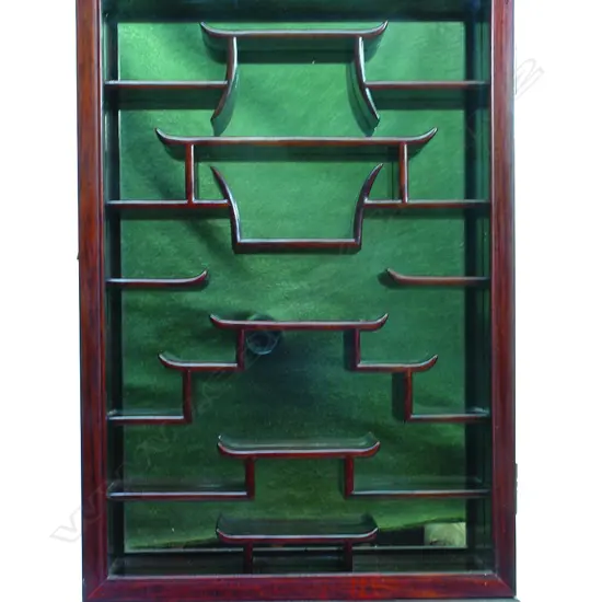 A Chinese rosewood small display cabinet