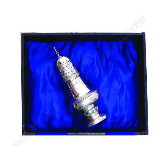 A George III silver muffineer