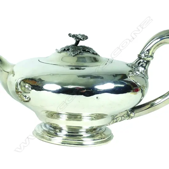 A Victorian silver teapot