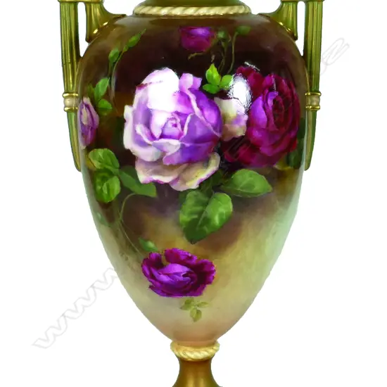 A Royal Worcester two-handled urn