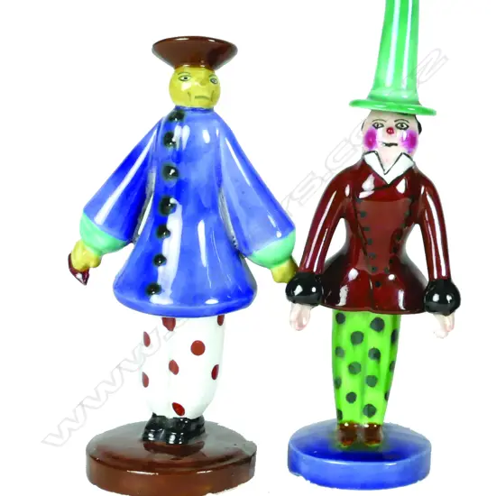 A pair of mid-20thC Crown Devon comical figures