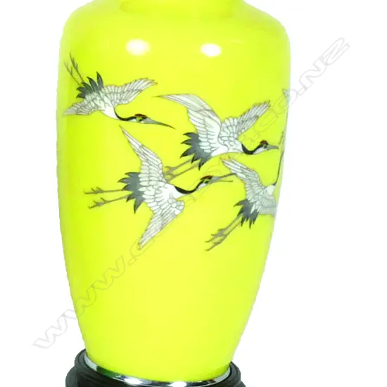 A Japanese silver wire cloisonne vase