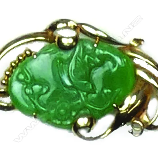 A 14ct. yellow gold brooch