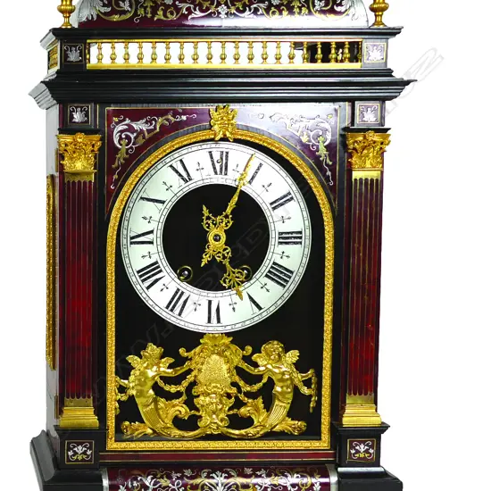 A quality 19thC French boulle and ebonised mantle clock