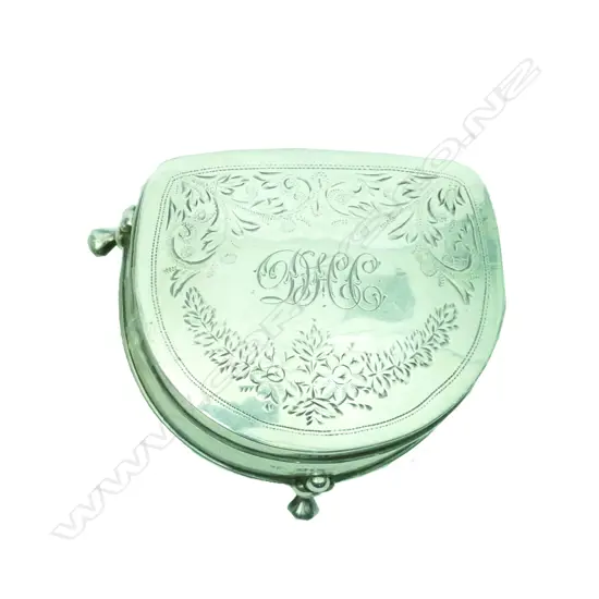 An Edwardian silver ring box