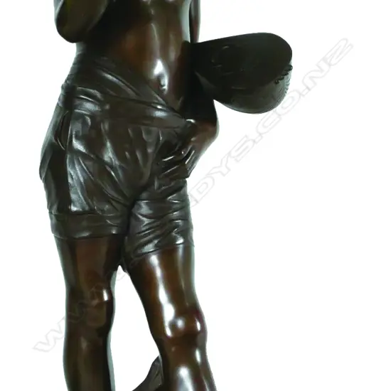 An Alphonse de Tomba bronze figure (Belgium 1843-1918) 'Improvisateur'