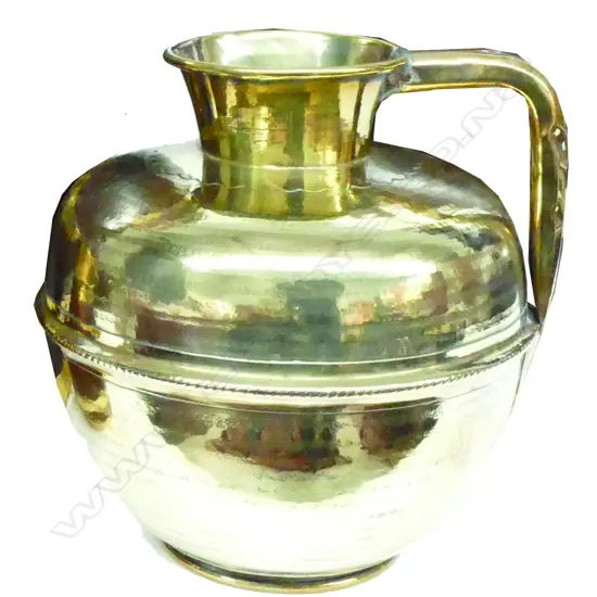A mid-19thC brass ewer