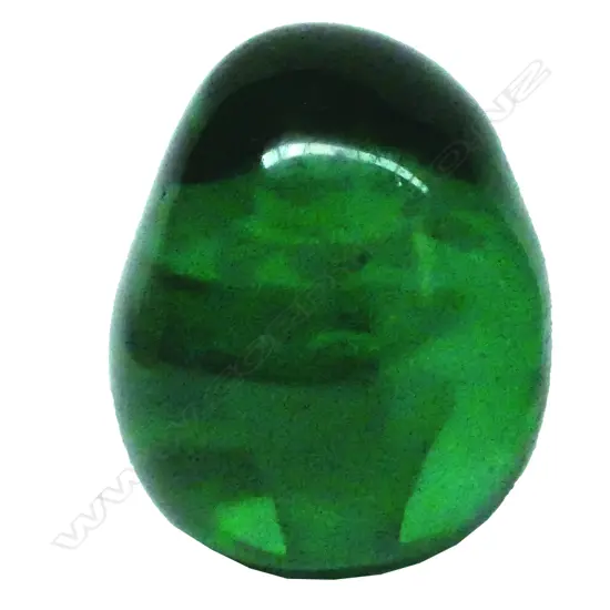 A 19thC green glass Stourbridge paperweight similar to above
