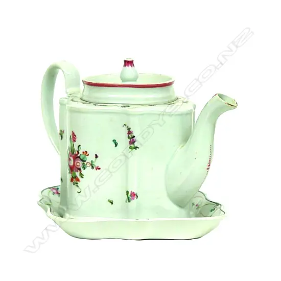 A George III Newhall teapot on stand