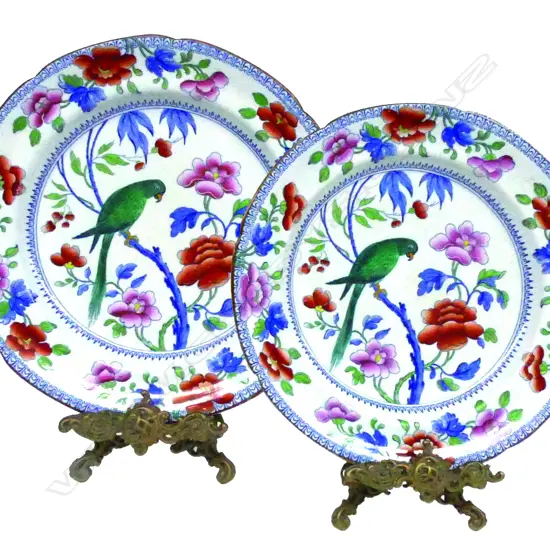 A pair of 19thC 'Stone China' plates