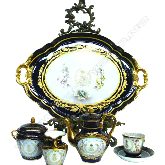 A fine mid-19thC French Sevres Second Empire Cabaret set