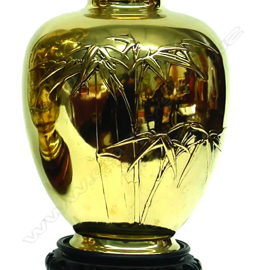 An old brass Japanese vase