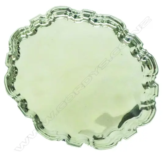 A 20thC small silver salver