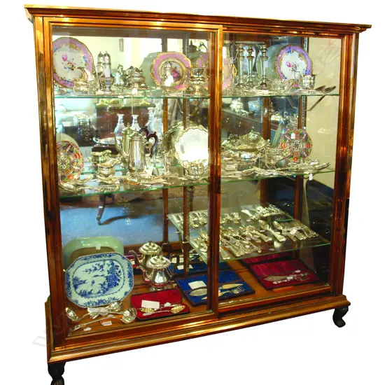 An exceptional bronze display vitrine
