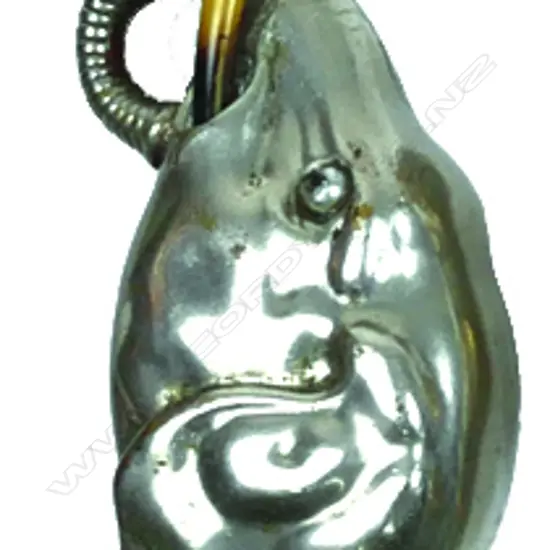 A silver plated brass novelty vesta