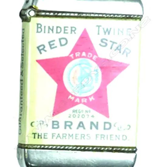 A nickel plated advertising vesta