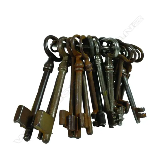 A bunch of 20 old jailer's keys