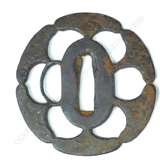 A late Edo iron tsuba