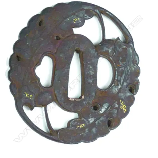 A late Edo iron tsuba
