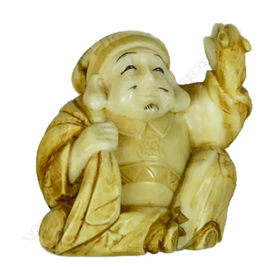 An old Japanese marine ivory okimono