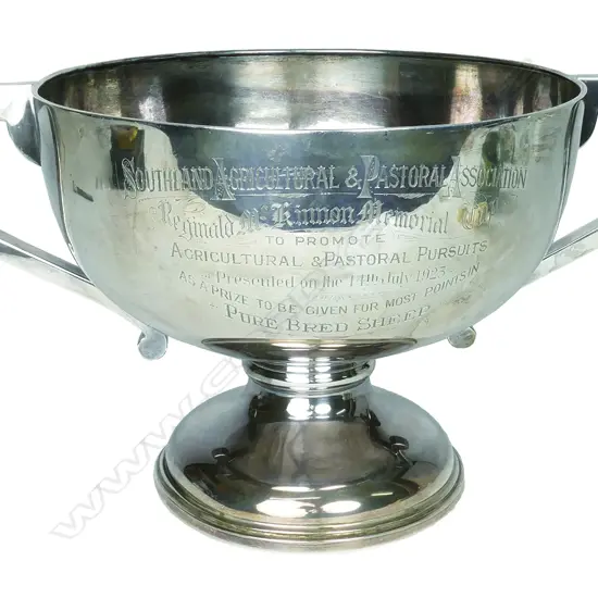 A 1920s large silver A & P rose bowl trophy cup