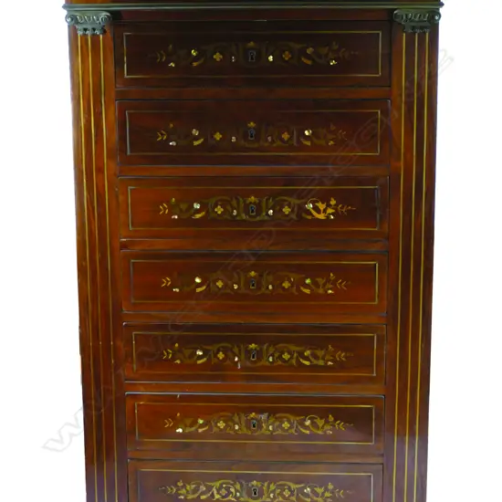 A French 19thC Semainier chest of drawers