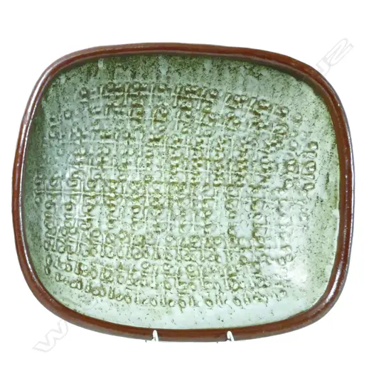 A large Len Castle press moulded dish