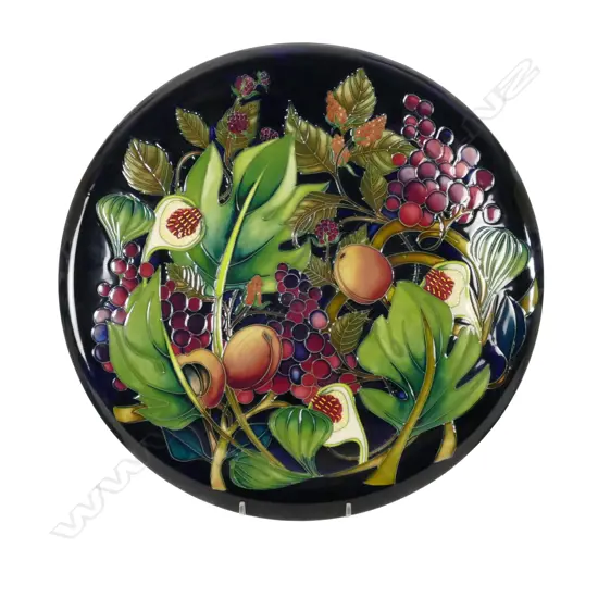 A modern Moorcroft circular 'Queen's Choice' charger by Emma Bossons