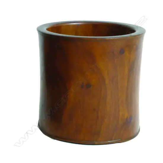A Chinese huanghuali timber brushpot