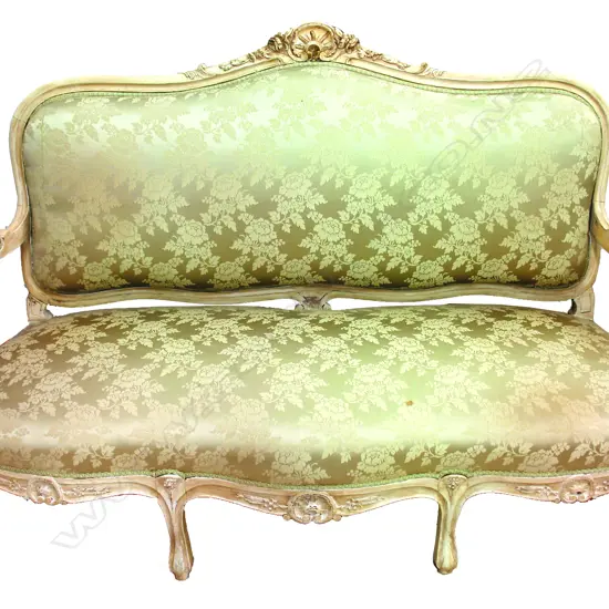 A vintage French parlour settee