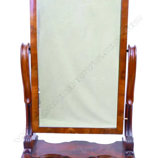 A Victorian mahogany framed cheval mirror