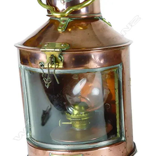 A Victorian William Harvie & Co. of Birmingham copper ship's lantern