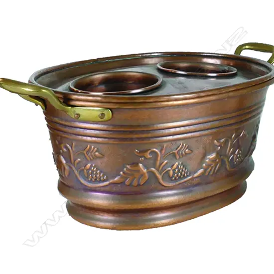 A hand made Italian copper wine bucket