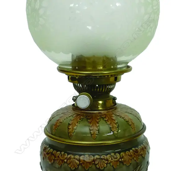 A Royal Doulton kerosene lamp