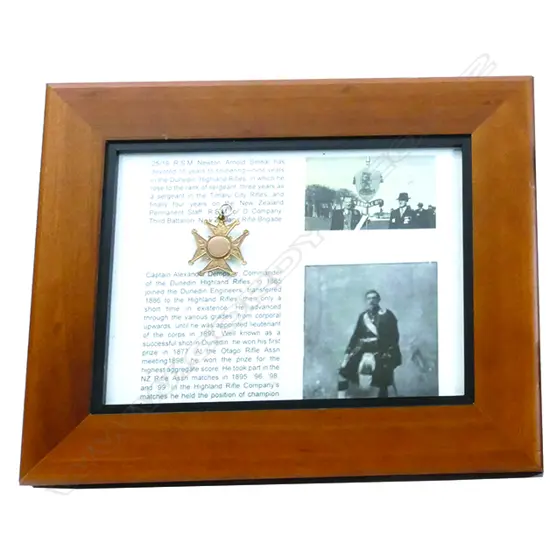 A 1904 N.Z 9ct gold 1st Prize shooting competition medal