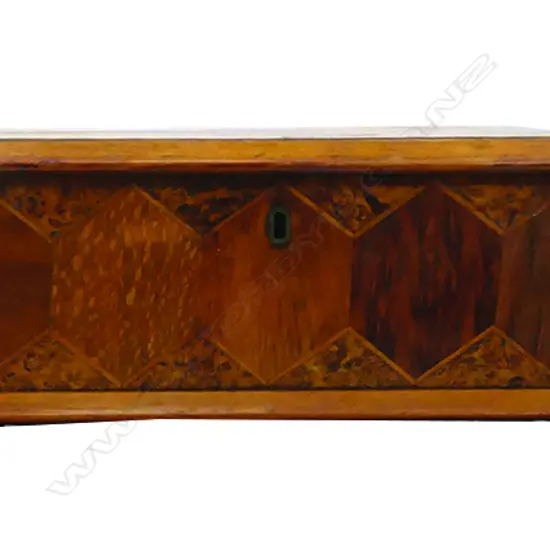 A N.Z. colonial William Norrie inlaid native woods box