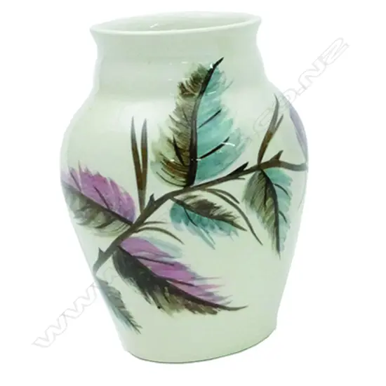 A Crown Lynn hand potted vase