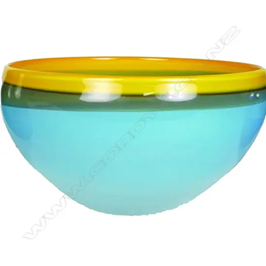 An early Ann Robinson Sunbeam Studio blown glass bowl