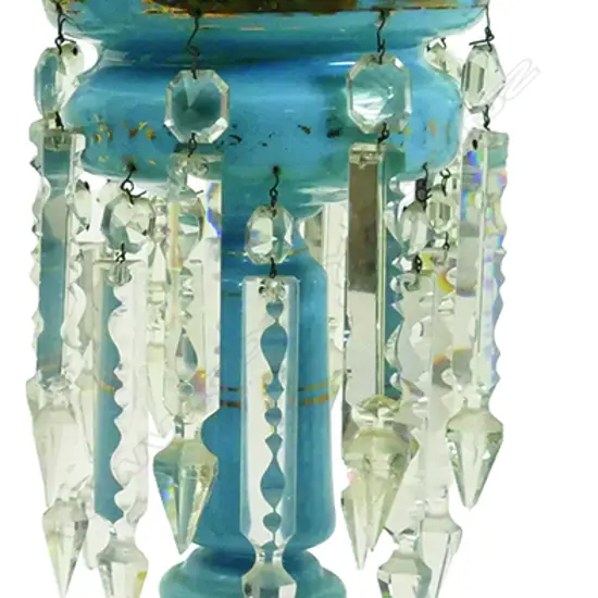 A pair of Victorian lustre vases