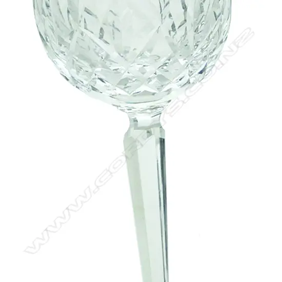 Six Waterford crystal wine goblets