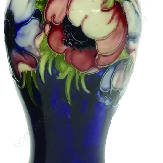 A Walter Moorcroft anemone patterned baluster vase