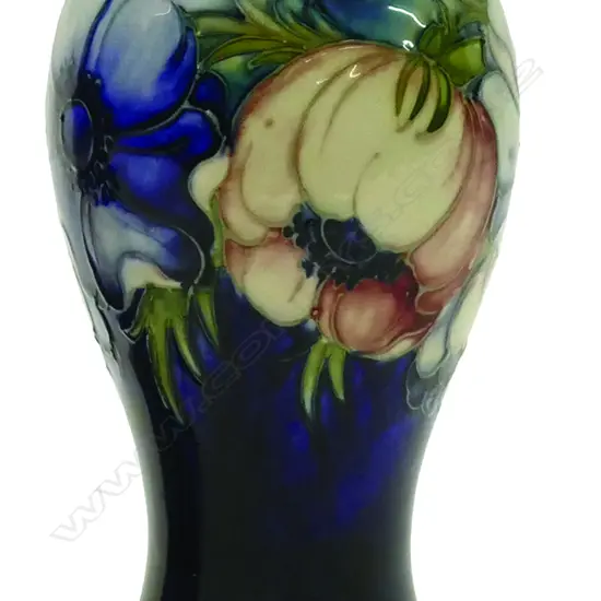 A Walter Moorcroft anemone patterned baluster vase