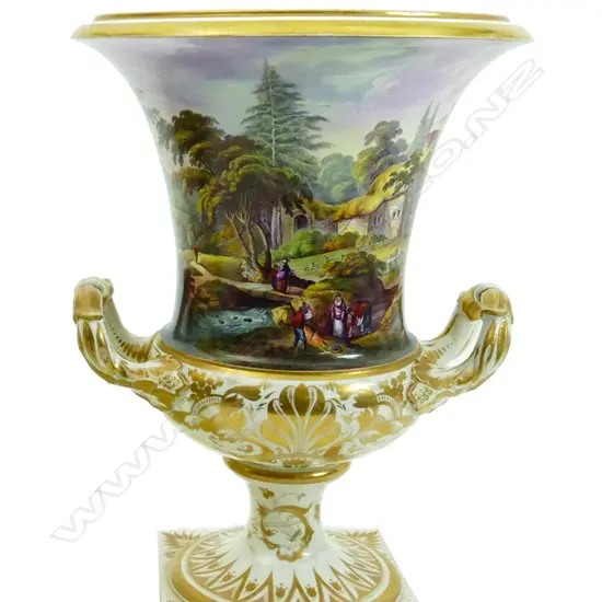 An impressive Crown Derby two-handled urn