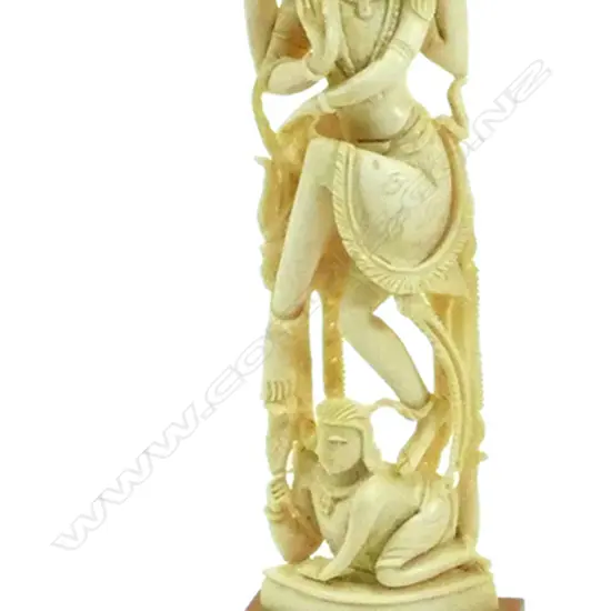 A finely carved Indian ivory Shiva Nataraja figurine
