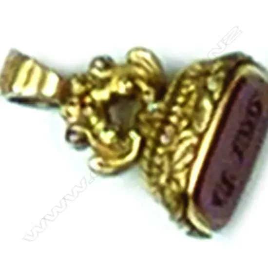 A Victorian gold plate decorative fob seal